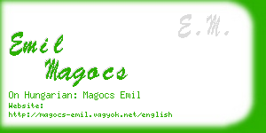 emil magocs business card